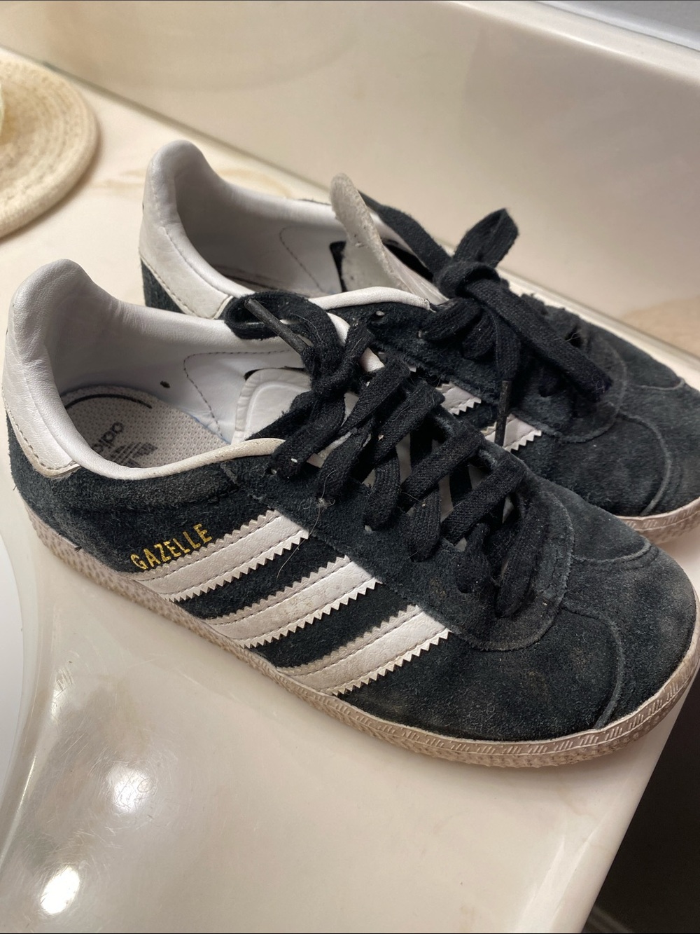 adidas Black & White Gazelle 13K Suede Sneakers